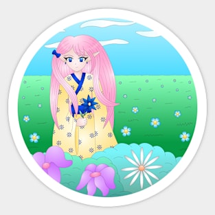 Spring Girl Sticker